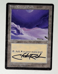 V1164: Snow-Covered Plains: HP: Ice Age: Signed/Autographed: Christopher Rush: Black